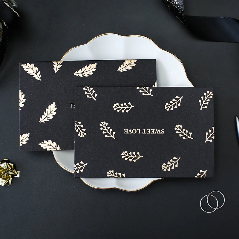 Bronzing Greeting Card Business Message Handwritten Card Holiday Card Birthday Gift Card Envelope Thank You Card Envelopes