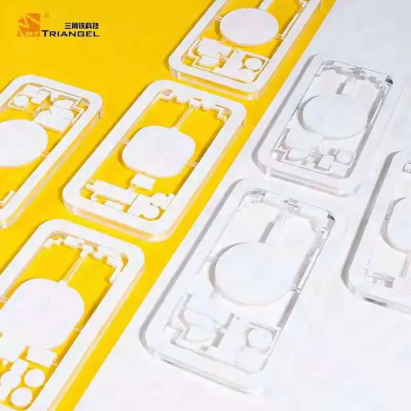 M-Triangel iP8-15 Pro Max Protective Mold For Laser Machine Working Separating Back Housing Glass No Hurt Camera Lens