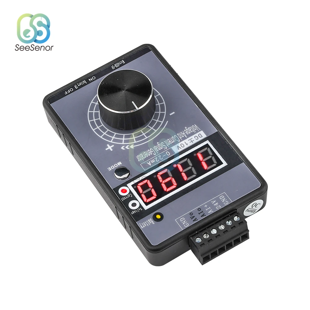 Handheld Digital Voltage Current Signal Generator 4-20mA 0-22mA Current Transmitter -10V to 10V Positive Negative Voltage Output