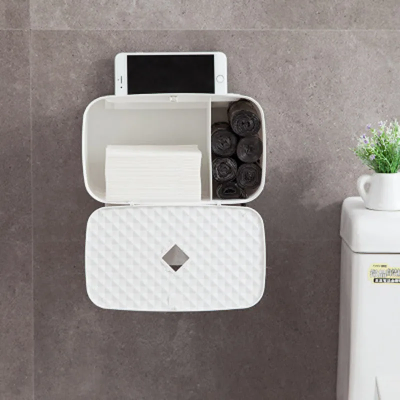 

Creative Wall-mounted Paper Towel Holder Kitchen Bathroom Tissue Box Napkin Tissue Box Nordic Waterproof Dispenser Paper Rack