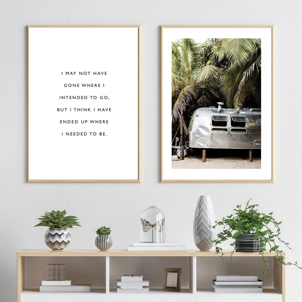 Beach Life Poster Palm Tree Canvas Painting Landscape Photography Wall Art Print Nordic Morden Picture For Living Room Decor