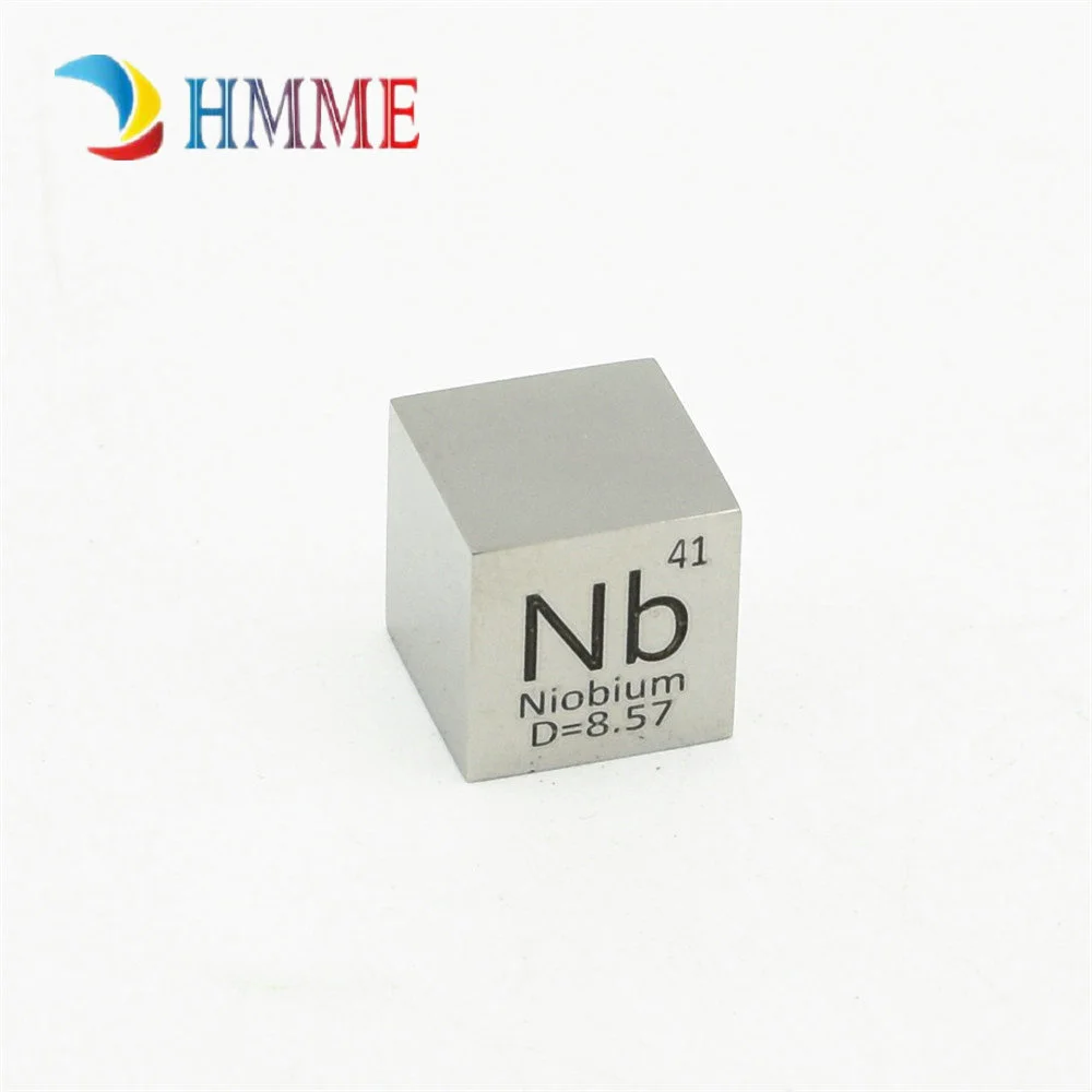 Cubo de nióbio polido de 10mm para coleção de elementos, bloco de densidade nb feito à mão, faça você mesmo, hobbies, artesanato, espelho de exibição polido