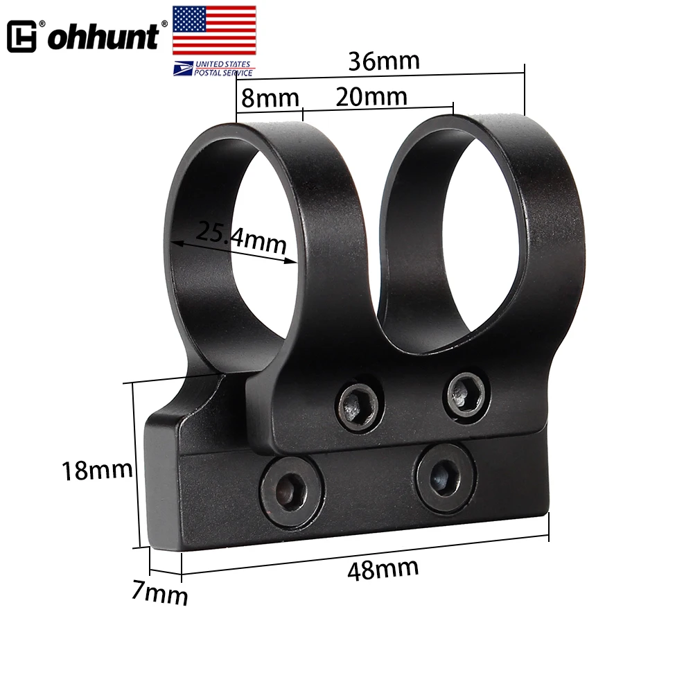 Dikirim dari Amerika Serikat Ohhunt 1 Inci 25.4Mm Diameter Cincin Barel Offset Senter Gunung