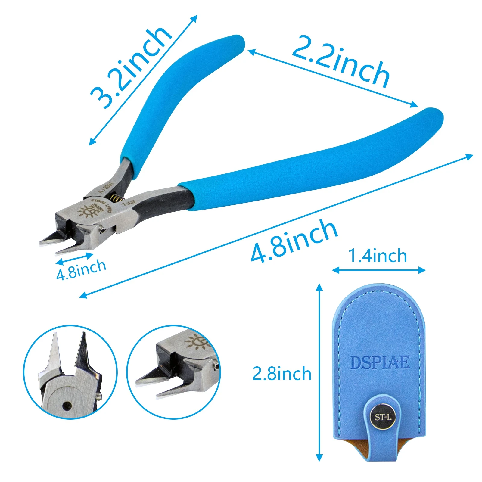 DSPIAE-ST-L Ultimate Bladeless Pliers, Hand Tool Pliers for Small Pieces and etching Parts, Blue, New