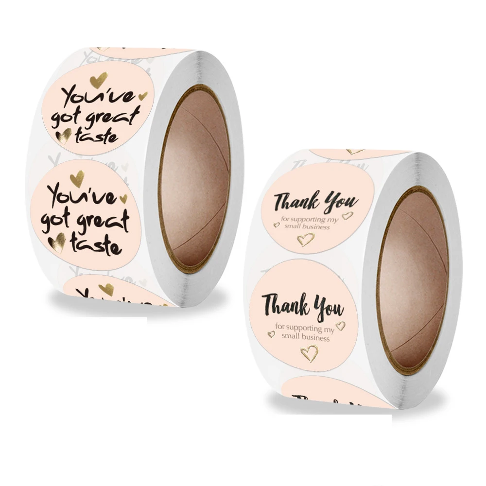 25mm Thank You Stickers You've Got Great Taste Stationary Stickers Gift Box Sealing Labels Encouragement Stickers