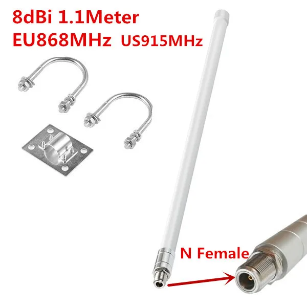 

8dbi 110CM EU 868 US915MHz LORA Antenna N Bobcat Helium HNT miners fiberglass antenna IOT wan module outdoor RFID RAK Nebra