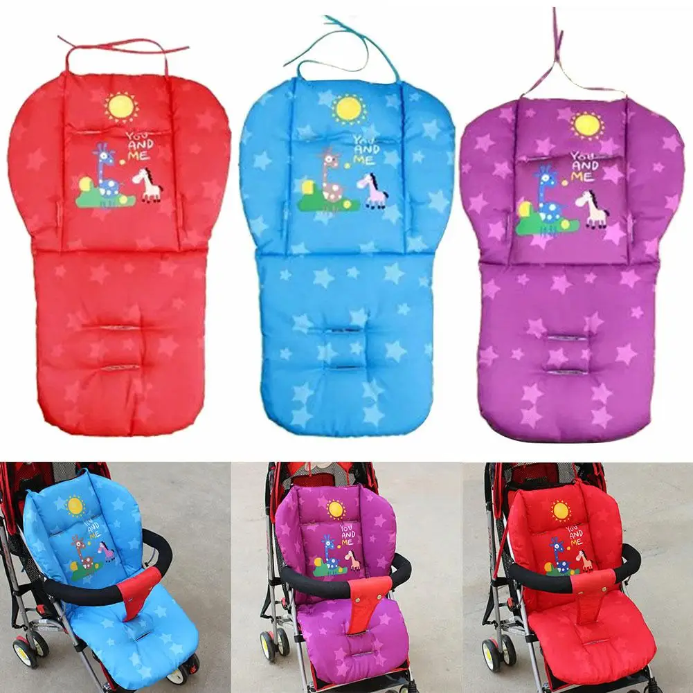 

Baby Stroller Seat Cushion Pushchair High Chair Pram Car Colorful Soft Mattress Carriages Seat Pad Winter Stroller Mat Accessory