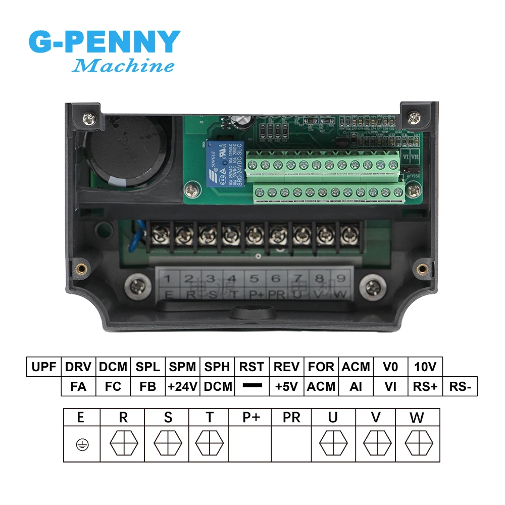 Imagem -05 - G-penny 3.5kw Er20 Refrigerou a ar do Motor 220v 380v Peças Rolamento de Esferas Cerâmico & Huanyang hy 4.0kw Inversor Vfd