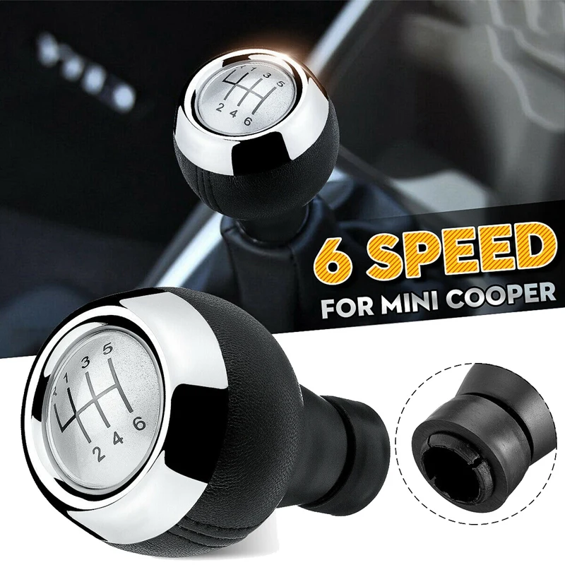 

NEW-6 Speed Manual Car Gear Shift Knob Stick Shifter Lever for Mini Cooper R50 R53 R55 R56 R60