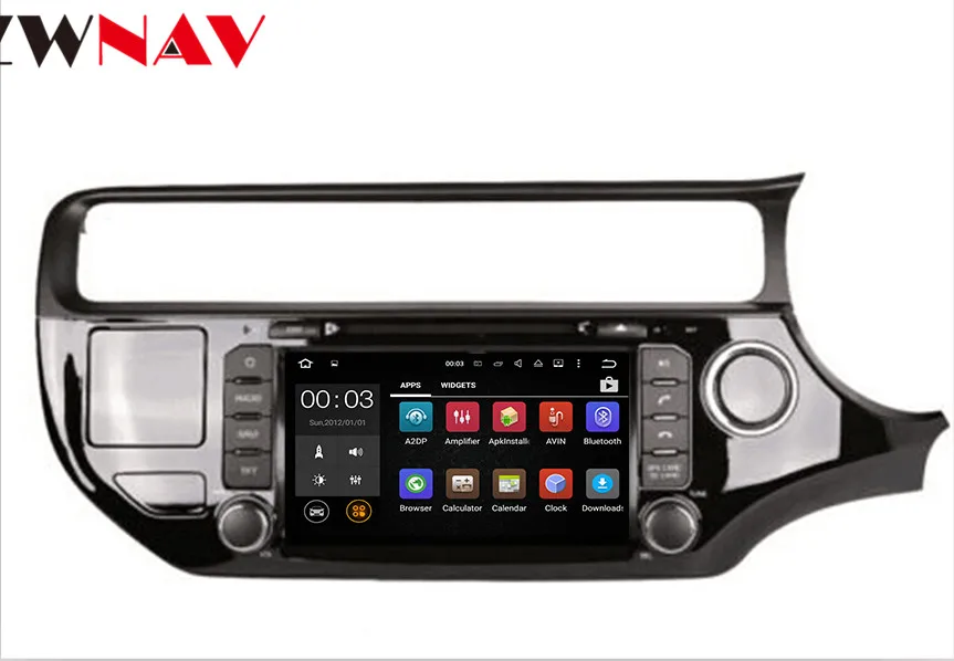 Octa Core 2 Din Stereo Android 10 Car Radio for KIA RIO 2015 2016 Right Hand Drive GPS Navigation CD DVD Player FM