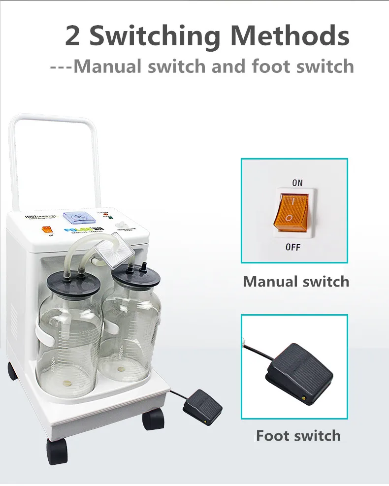 Portable Drainage Sputum Machine Elderly Suck Sputum Power Aspirator Machine Medical Device Electrical Apparatus Sputum Suction