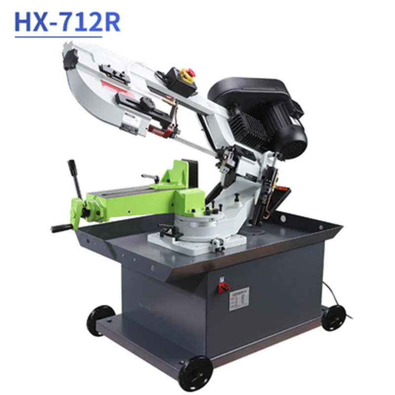 HX-712R Band Saw Machine Steel Cutting Machine Household Angle Bevel Cutting Heavy-duty High-power Profile Metal Square Tube