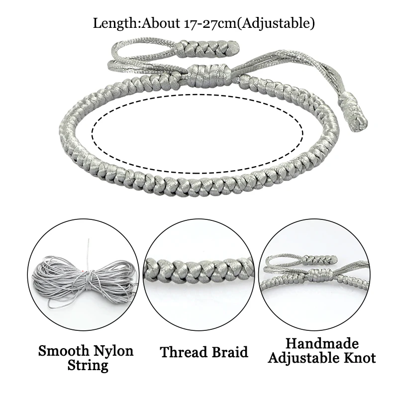 Red String Thread Bracelet Women Men Good Lucky Rope Handwoven Knots Prayer Bracelets Adjustable Size Charm Jewelry Lover\'s Gift