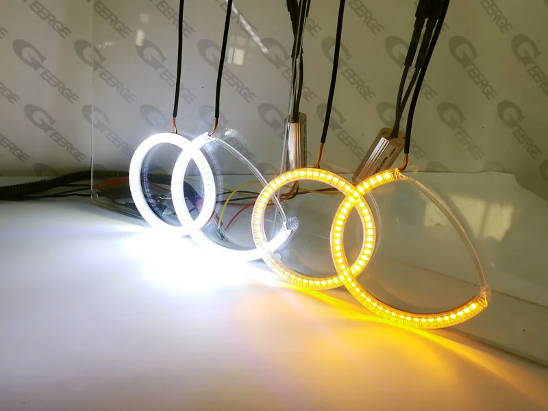 For Audi A6 C5 4B S6 RS6 Ultra Bright Day Light Turn Signal SMD LED Angel Eyes Halo Rings Kit Car Accessories