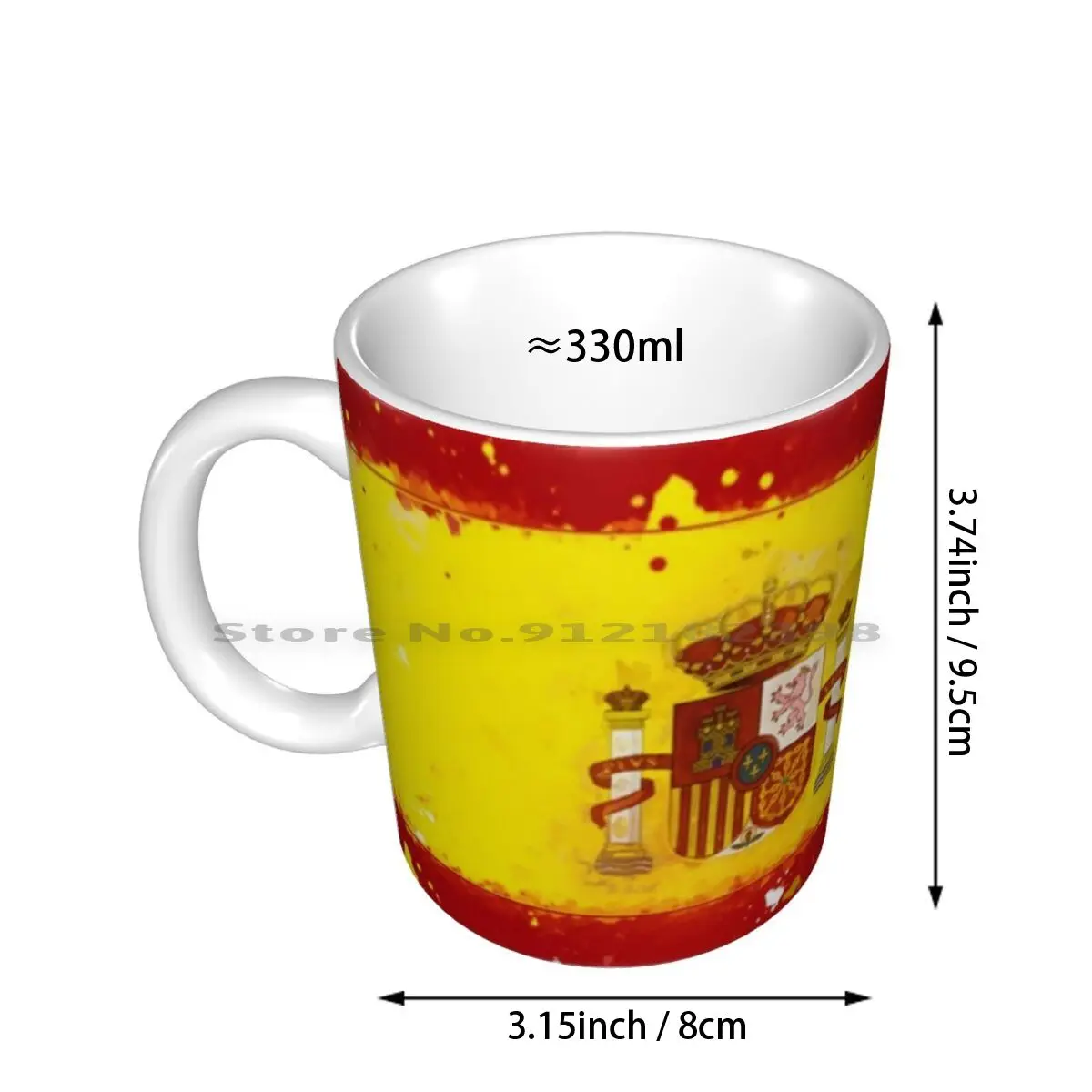 Spain Grunge Flag Ceramic Mugs Coffee Cups Milk Tea Mug Spain Spanish Spain Flag Spain Grunge Flag Grunge Spain Flag Spain Flag