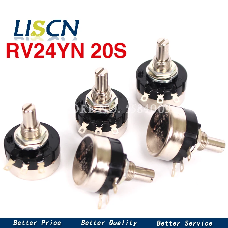 1PCS RV24YN20S 101 102 B103 104 105 201 202 203 204 254 302 303 501 502 503 504 5K 10K 100K 500K 200K 100 ohm Potentiometer