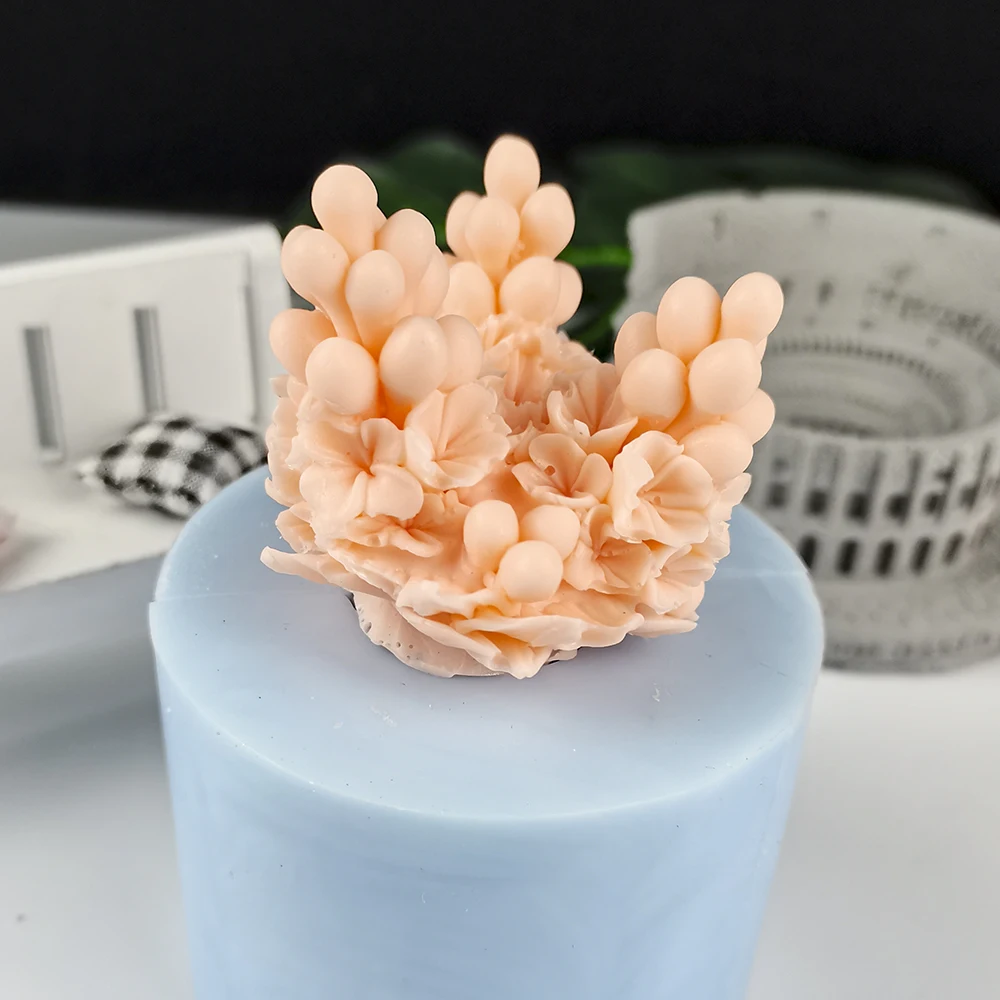 HC0322 PRZY Mold Silicones Beautiful Flower Bouquet Mold Flowers Mold Soap Candle Moulds Clay Resin Moulds