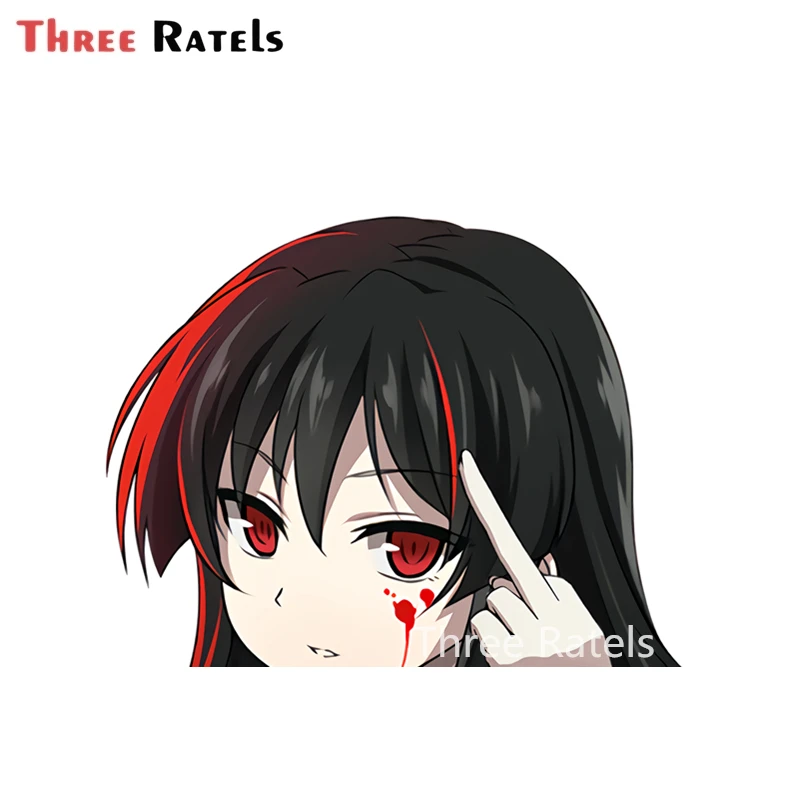 A650 Funny Graphics For Akame Ga Kill BIG HEAD Anime Cute Car Stickers Auto Laptop Bumper Decals Vinyl Car Wrap