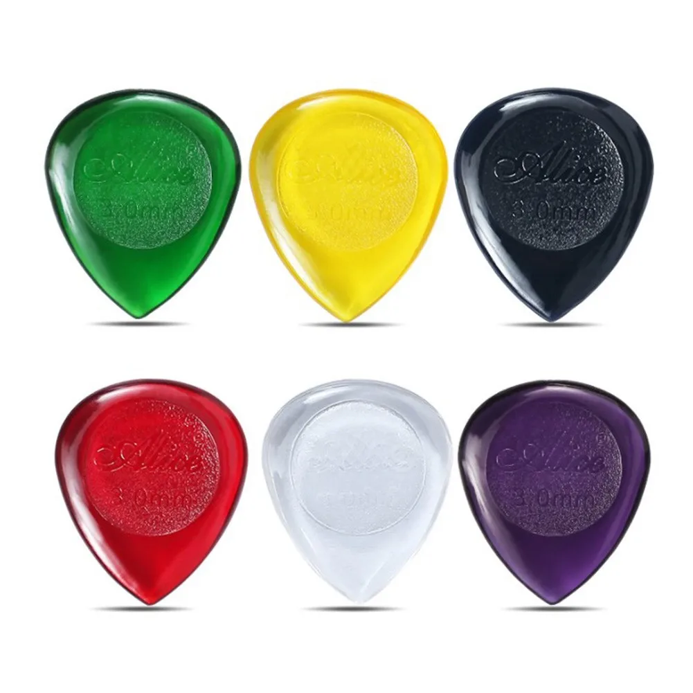 6pcs alice gitarre picks akustische e-bass gitarren plectrum mediator 1/2/3mm schnell picking e-gitarre zubehör