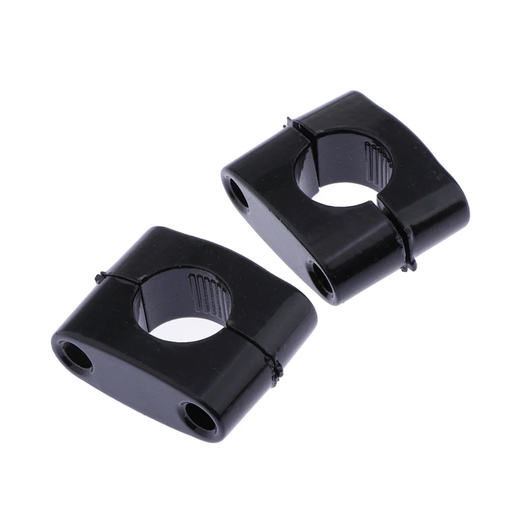 Black Handle Bar Mount Clamps Riser Adapter for 7/8 Inch 22mm Dirt Bikes ATV