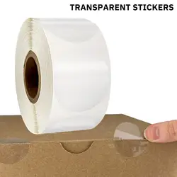 500Pcs Transparent Labels 1 Inch Business Package Gift Seal Labels Sticker Pvc Adhesive Custom Sticker