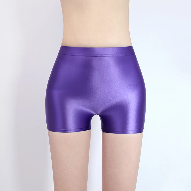 XCKNY Glossy Shorts Extra Short yoga swim leisure Shorts smooth Shiny Fitness Clothes Sexy Glitter Running Gym Shorts