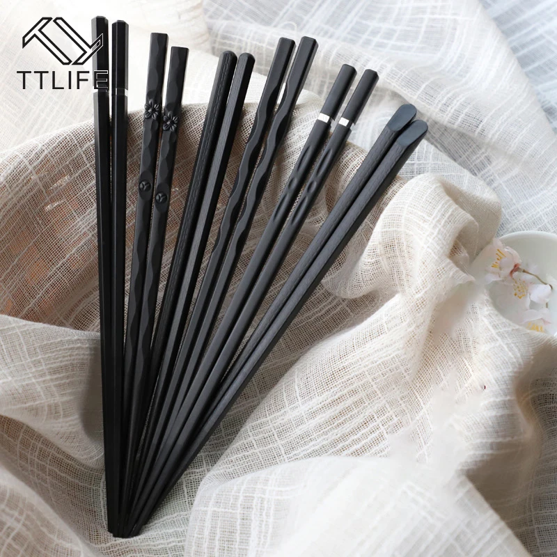 1 Pair Japanese Chopsticks for Sushi Non-Slip Food Sticks Chop Sticks Reusable Chinese Chopsticks Tableware Gift Kitchen Tools