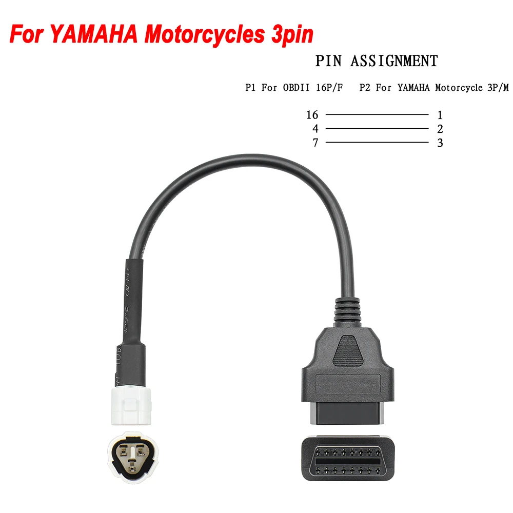 Para KTM motocicleta OBD 2 cable de extensión conector OBD2 para YAMAHA para HONDA Moto para SUZUKI para Ducati para Kawasaki