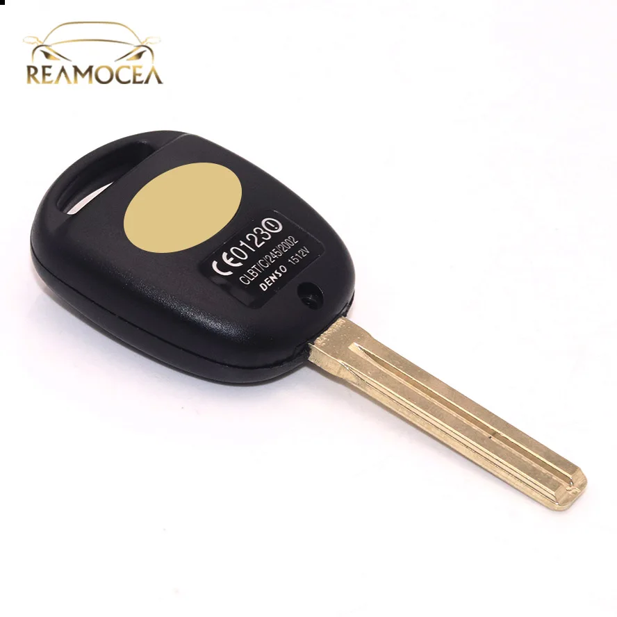 Reamocea 1x Remote Car Key Shell Fit For Toyota Corolla Land Cruiser YARIS CAMRY RAV4 3 Buttons Fob Key Case Logo Replacement