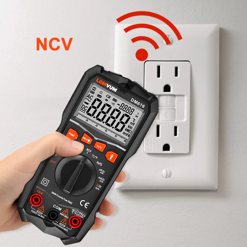 Lomvum Digitale Multimeter Tester Led Ncv Lcd Multitester Probes Voltage Meter Handheld Ac Dc Amperemeter Ohm Condensator Voltmeter