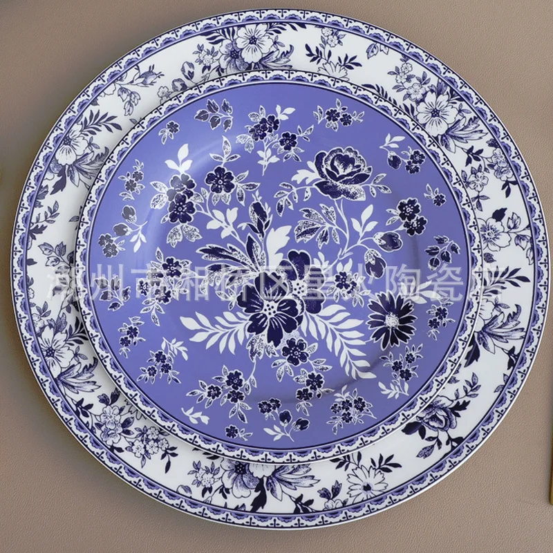 

Creative ceramic flower tableware western plate, flat plate, steak plate, high-grade home ceramic plate platos diner plate