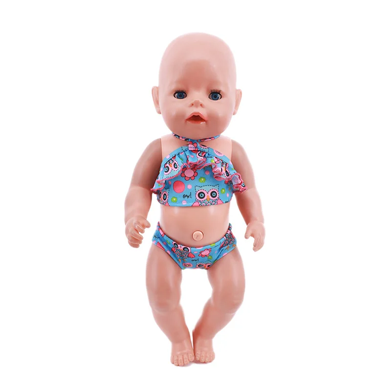 Doll Clothes Blue Swimsuit,Sports Wear,PU Shoes For 18Inch Girl Of American&43 Cm Reborn Baby Doll Accessories,Generation Gift