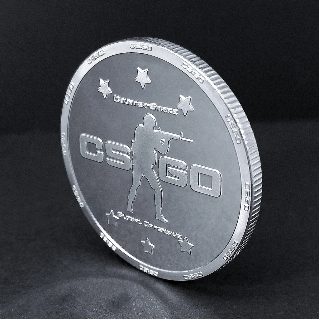 New Year Gifts CS GO Counter Strike Global Offensive Gold Silver Plated Collectable Coin Metal Collection Coins