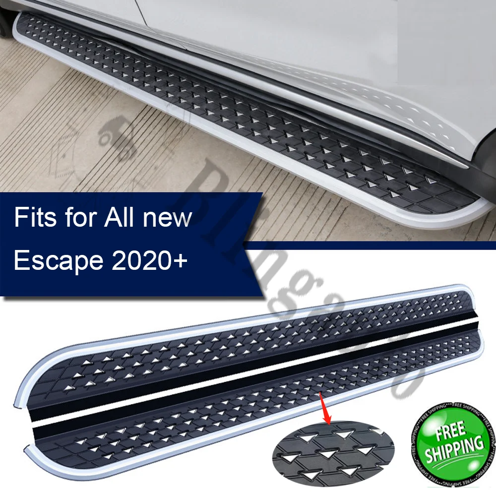 Fits for F.ord All New Escape 2020+ 2Pcs left right running board side steps nerf bar car pedal side stairs