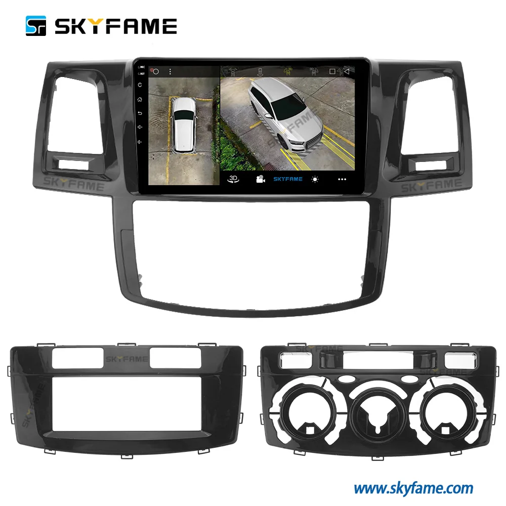 SKYFAME Car Fascia Frame Adapter Android Radio Dash Fitting Panel Kit For Toyota Vigo Hilux Fortuner