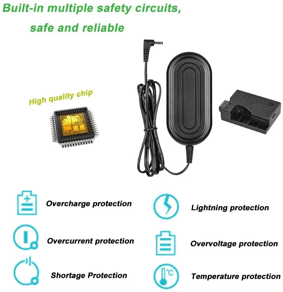 ACK-E8 التيار المتناوب محول DR-E8 تيار مستمر مقرنة شاحن عدة لكانون EOS المتمردين T2i T3i T4i T5i 550D 600D 650D 700D قبلة X4 X5 X6 كاميرات