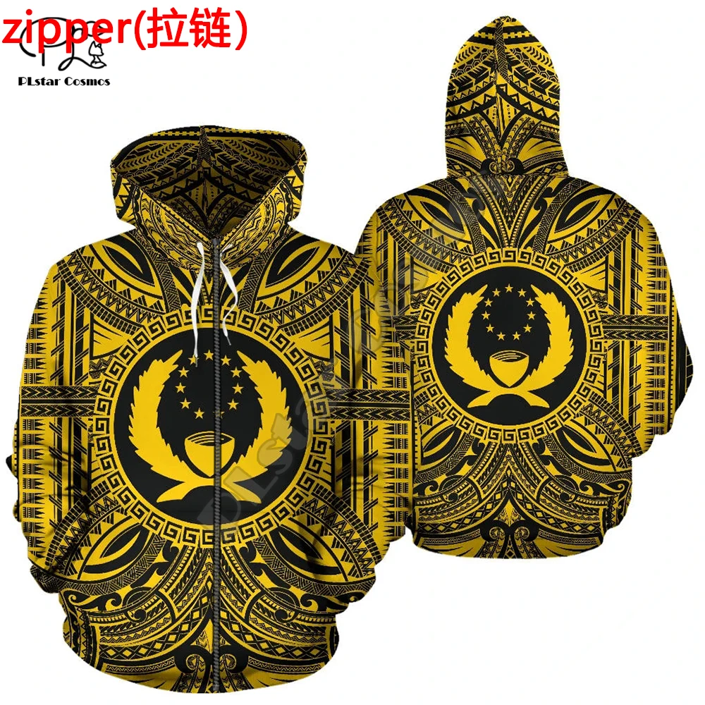 NewFashion Island Country Flag Pohnpei Polynesian Culture Retro Tattoo Tracksuit Men/Women Pullover Harajuku 3DPrint Hoodies A10