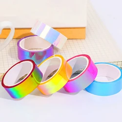1pcs Multicolor Scrapbooking Decoration Waterproof Plastic Tape Laser Gradient Masking Tape Student Stationery Sticker