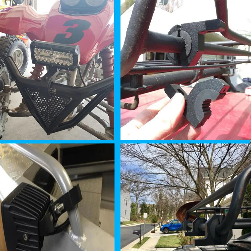 Motorrad halterung Scheinwerfer halterung 4x4 Zubehör Offroad Auto LED Bar Arbeits licht Nebels chein werfer Montage klemme Halter Rohr halterungen – Detail 4