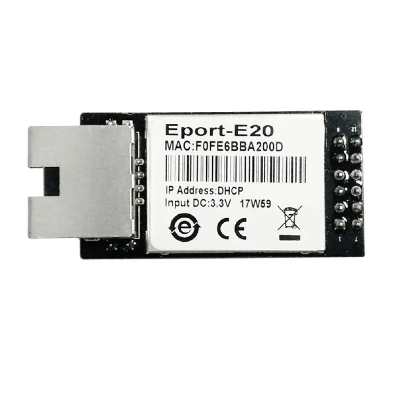 10PCS HF Eport-E20 Network Server Port FreeRTOS TTL Serial to Ethernet Embedded Module DHCP 3.3V TCP IP Telnet Wifi module