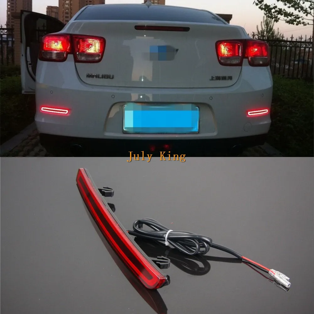 

Varthion LED Light Guide Brake Lights Case for Chevrolet Malibu 2012-15, Brake Turn Signal Running Warning Lights,Three Function