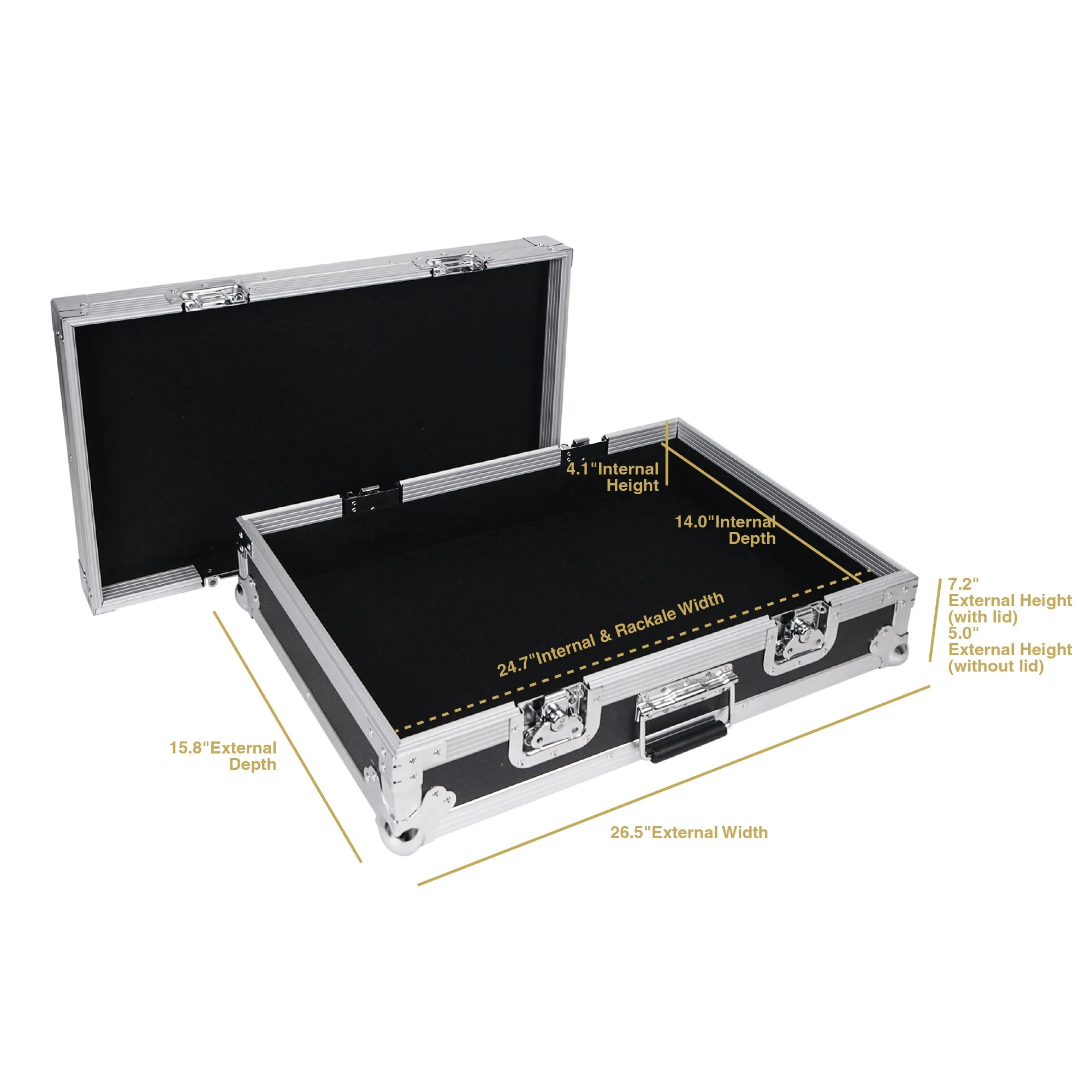 Sound Town Pedalboard ATA Road Case, 24.7” x 14” (STRC-PD1)