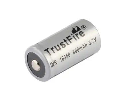 10 unids/lote de alta capacidad TrustFire IMR 18350 800mAh 3,7 V batería de iones de litio baterías de litio recargables para cigarrillos electrónicos