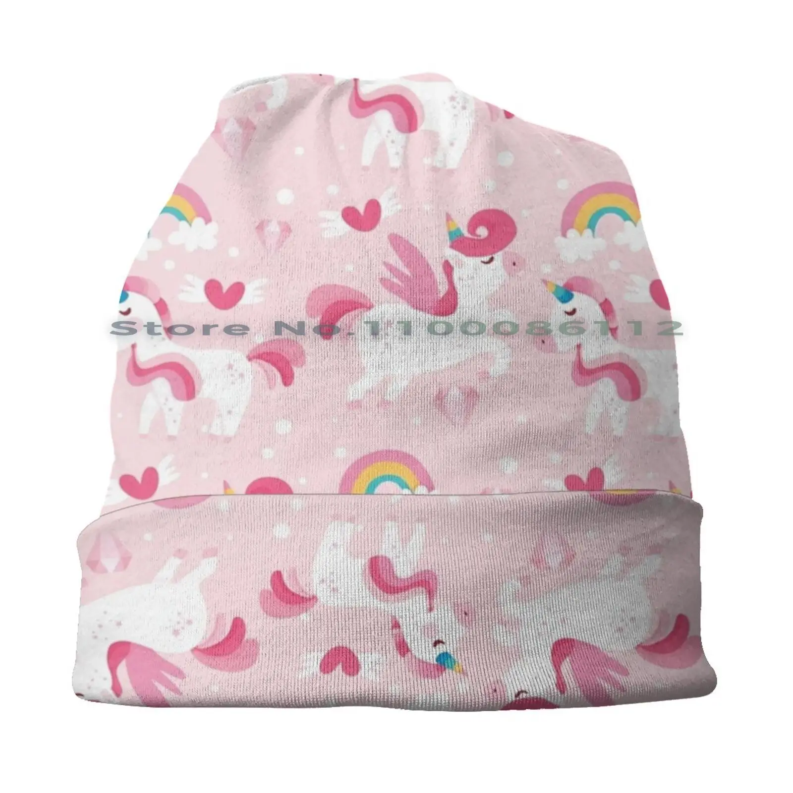 Unicorn Pattern Beanies Knit Hat Unicorn Magic Unicorn Dream Big Hello Unicorn Unicorn Pattern Face Mask Face Mask With Unicorn