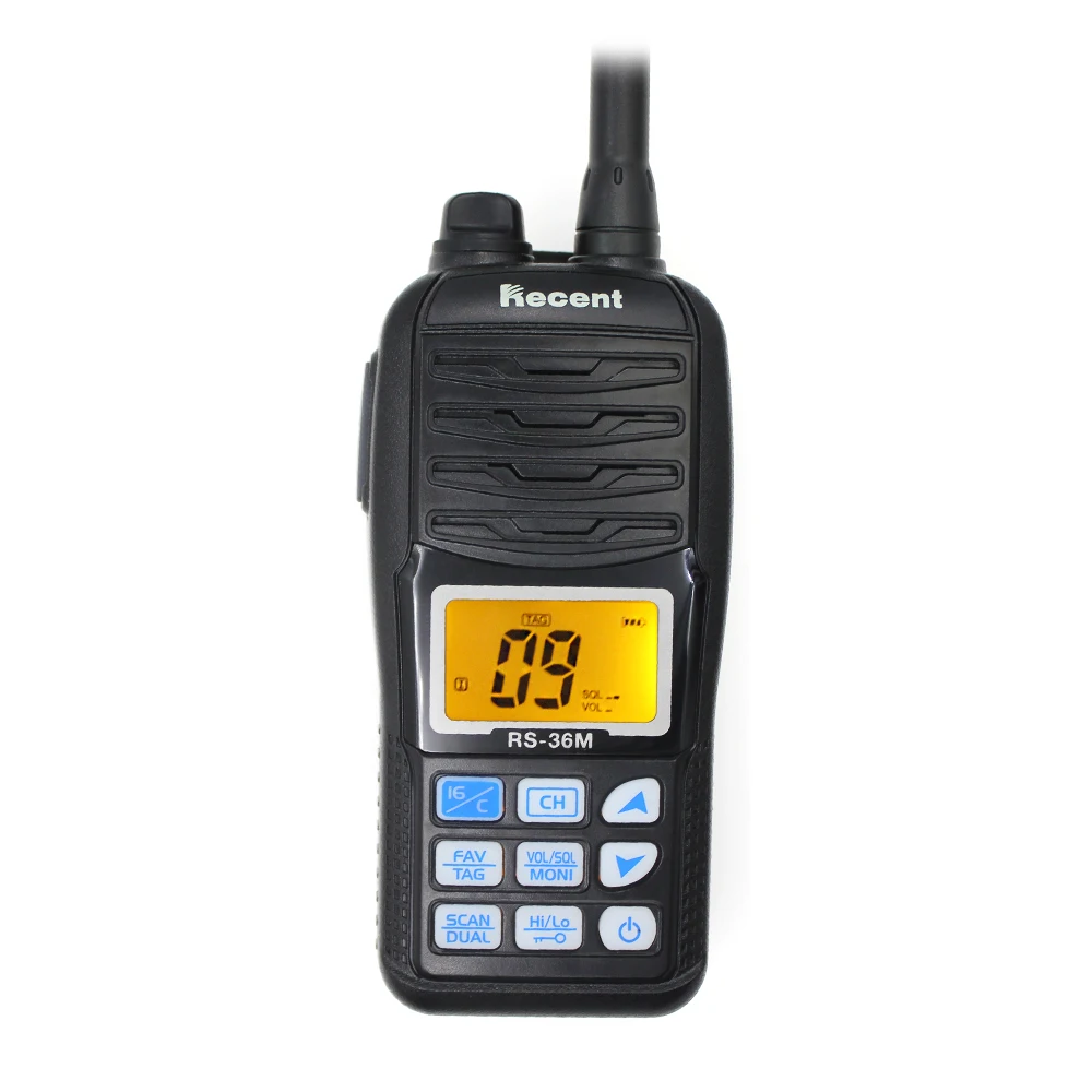 

WaterproofRecent RS-36M VHF Marine Radio 156.000-161.450MHz IP67 Waterproof Handheld Float Radio Stadion 5W Walkie Talkie