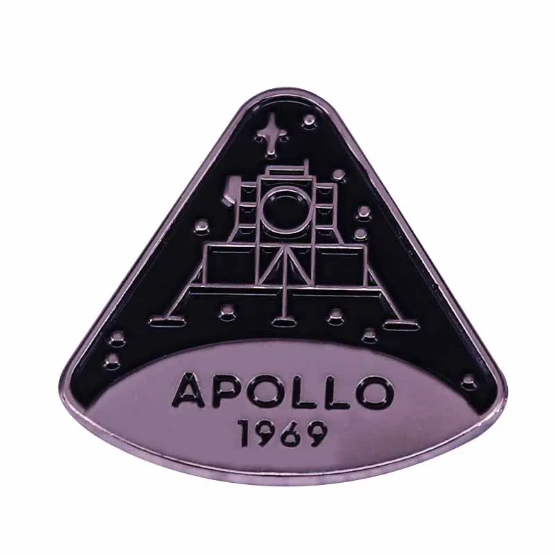 Apollo 11 Lunar Lander Badge Outer Space Moon Mission Pin Cosmic Science Art Astronaut Jewellery