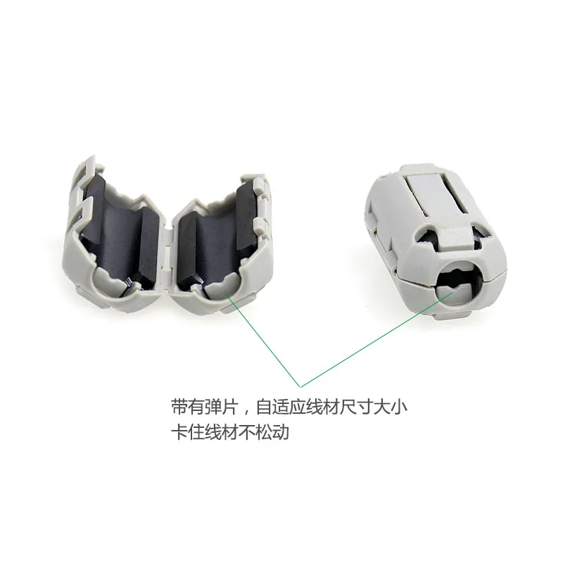 حلقة مغناطيسية المغناطيسي التدخل كليب على مرشح قابل للإزالة الأساسية يمكن أزرار خاطفة حزام لكابلات الفيديو الصوت البيانات AV