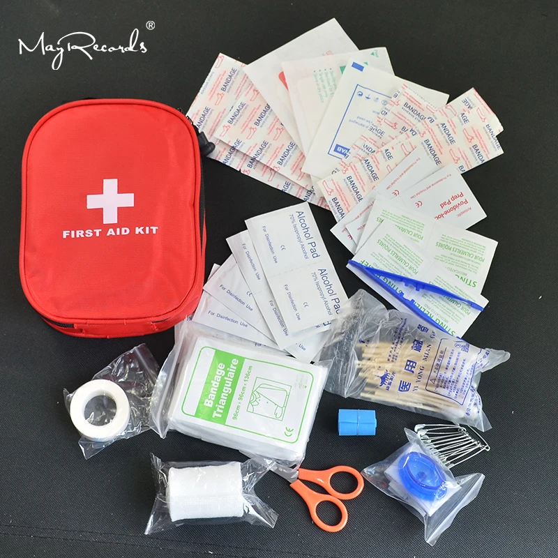 Kit de emergência médica para a vida selvagem ao ar livre sobrevivência, primeiros socorros úteis, camping, caminhadas, carro, quente, 120 pçs/pacote