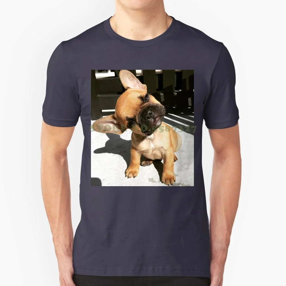 Fashion Tee French Bulldog Puppy Dog T Shirt 100% Cotton-All Sizes Available Free P&p Loose Short Sleeve Cute Style