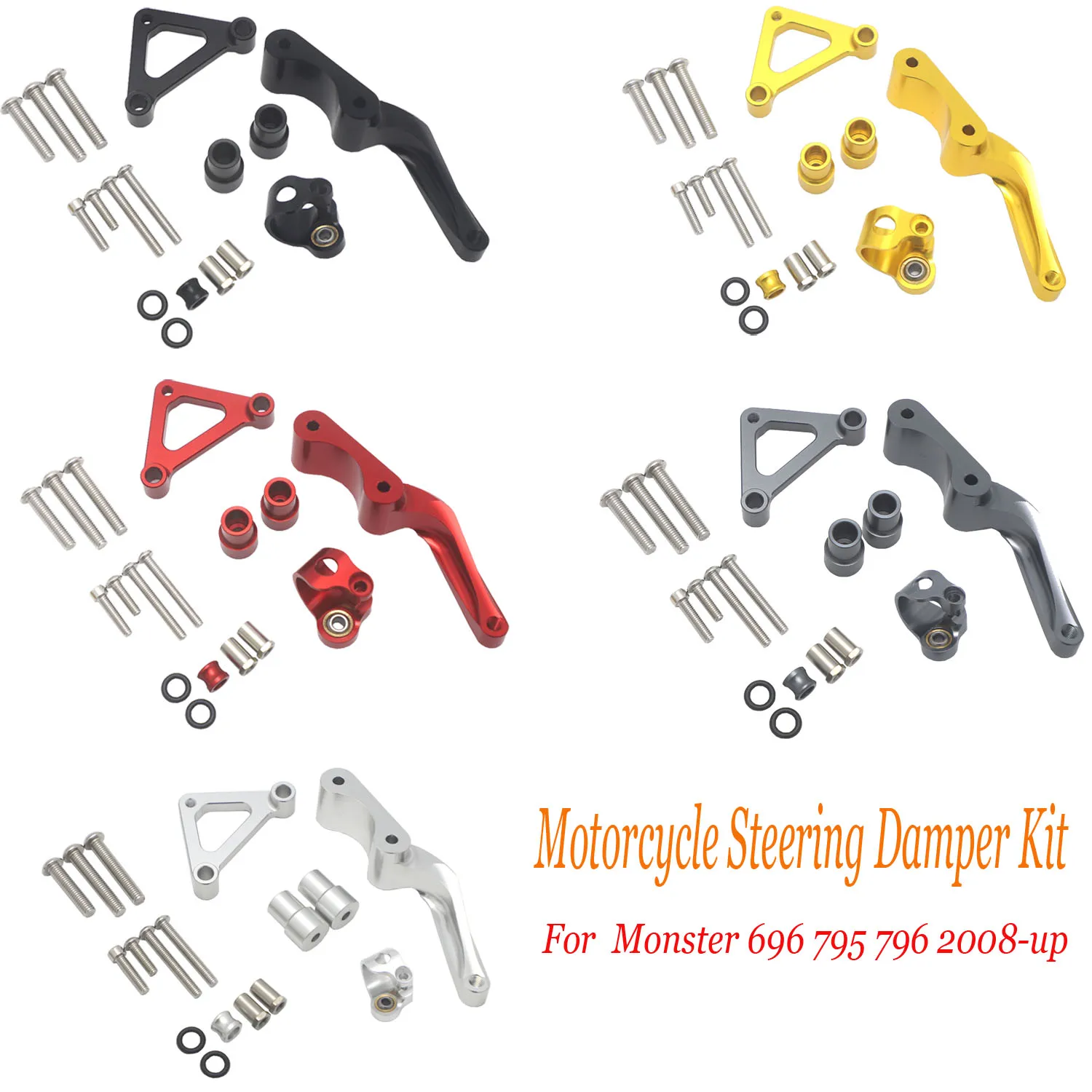 

For Ducati Monster 696 2008-up 796 795 Motorcycle Modified Steering Damper Stabilizer Mounting Bracket Support Kits